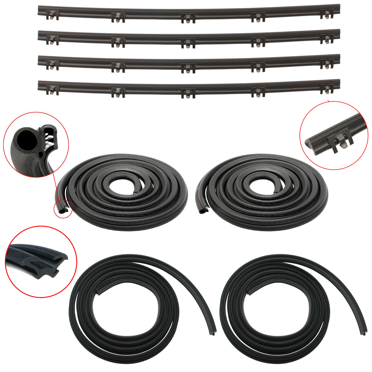 Door Rubber Kit Valiant AP5 AP6 VC Rear Sedan Wag - DRK56C2