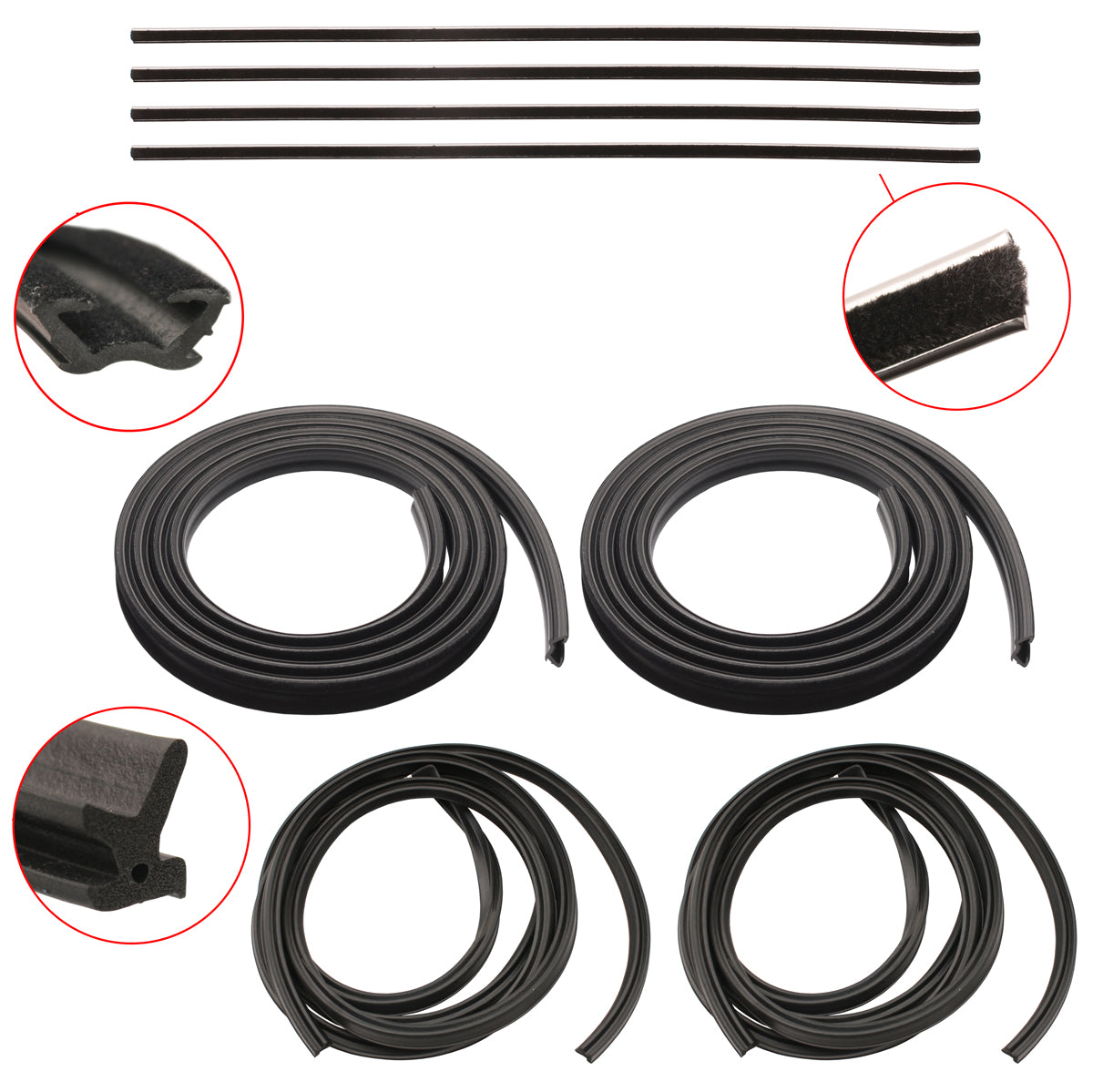 Door Rubber Kit Cortina Mk1 Front Sedan - DRKCOR1