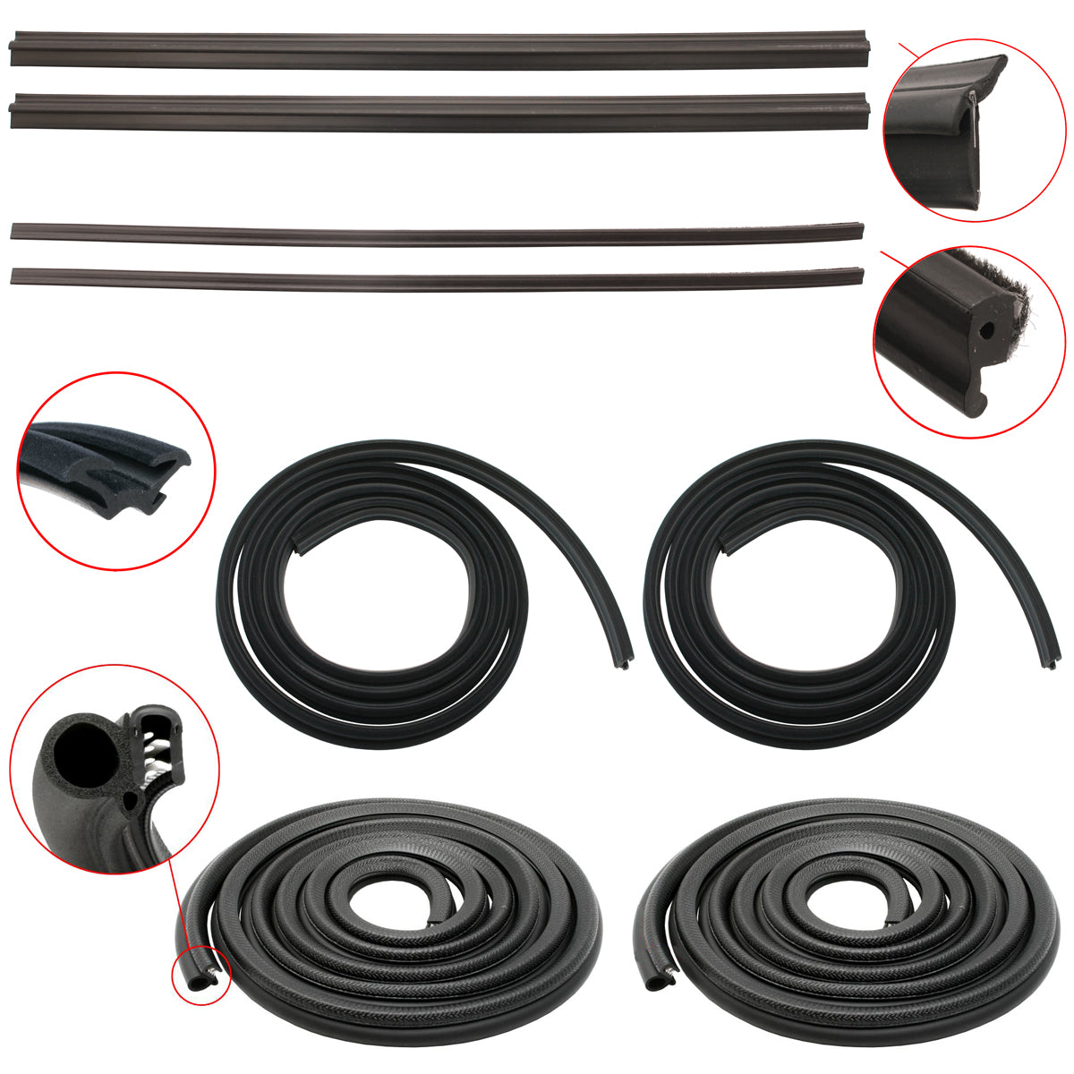 Door Rubber Kit Cortina TF Front Sedan/Wagon - DRKCOR11