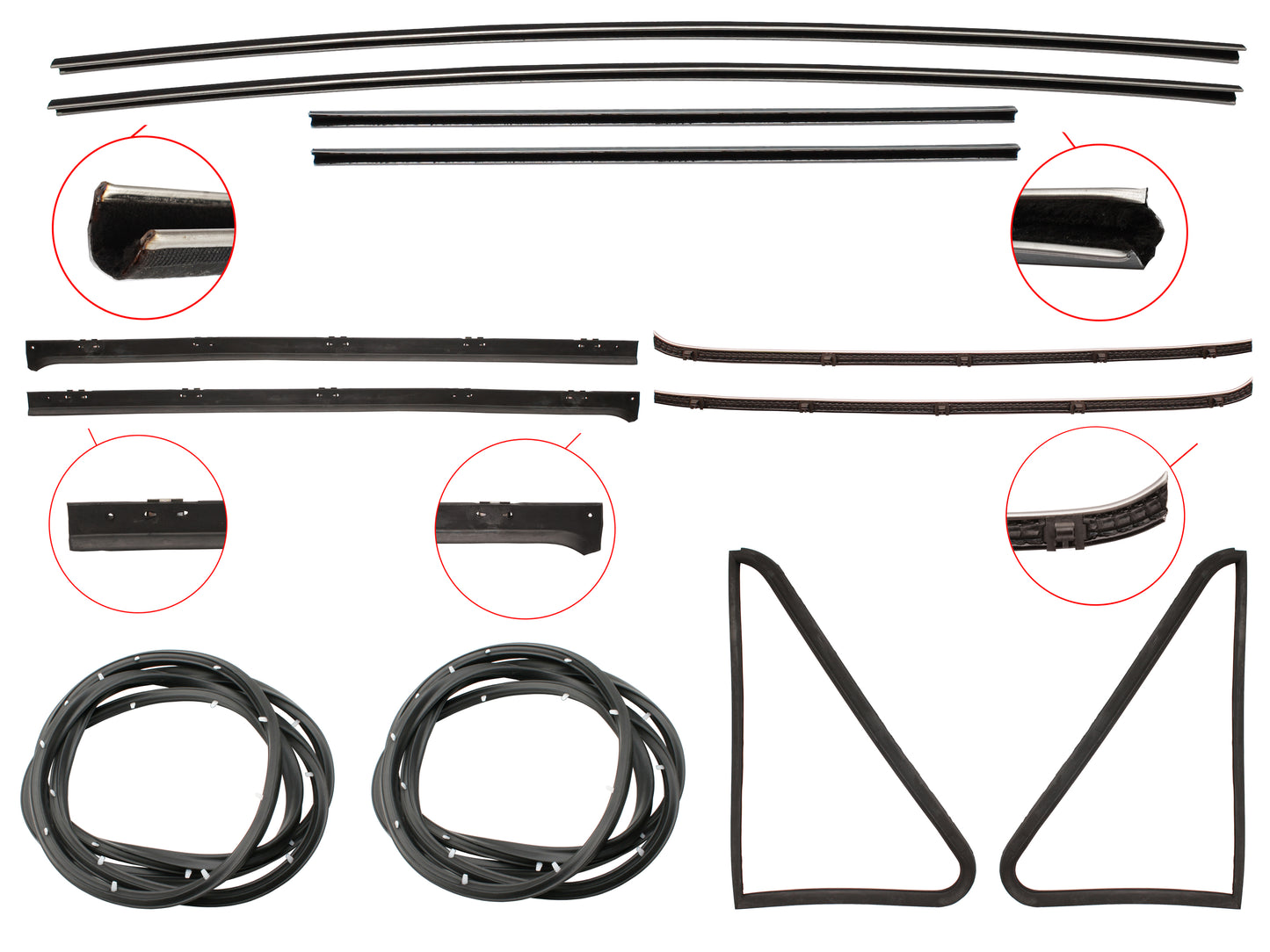 Door Rubber Kit EJ EH Rear Sedan - DRKEJ2