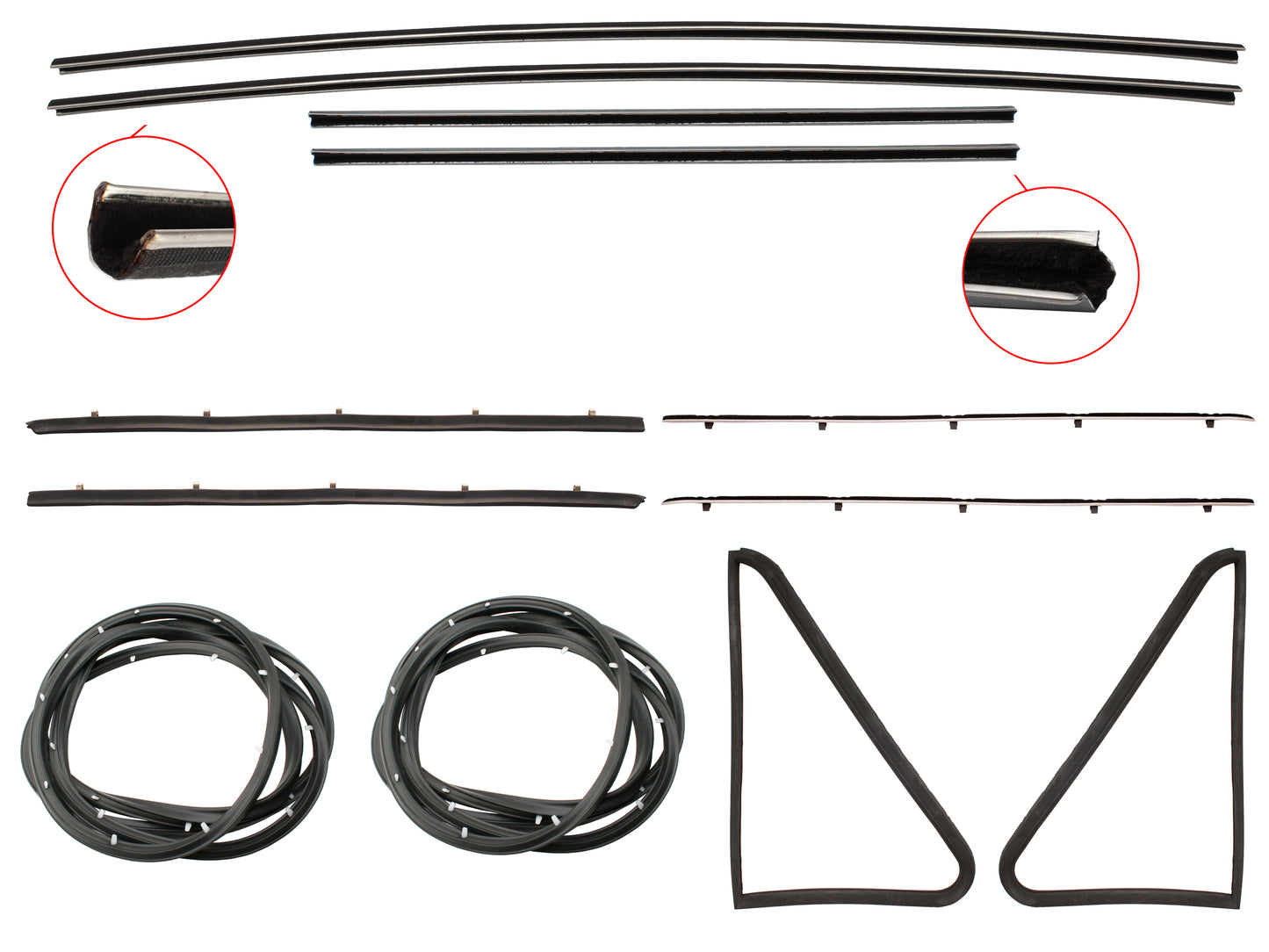 Door Rubber Kit EJ EH Rear Sedan - DRKEJ2