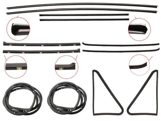 Door Rubber Kit EJ EH Rear Sedan - DRKEJ2
