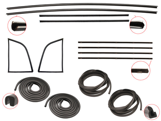 Door Rubber Kit FE FC Rear Sedan - DRKFE2
