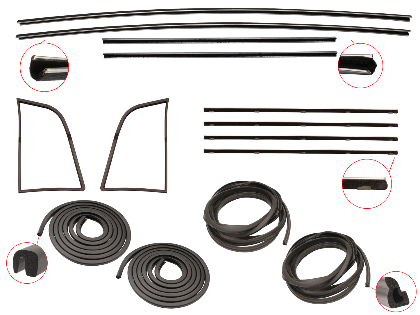 Door Rubber Kit FE FC Rear Wagon - DRKFE3