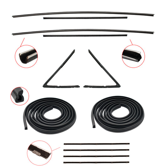 Door Rubber Kit FX FJ Rear Sedan - DRKFX2