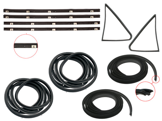 Door Rubber Kit HD HR Rear Sedan - DRKHD2