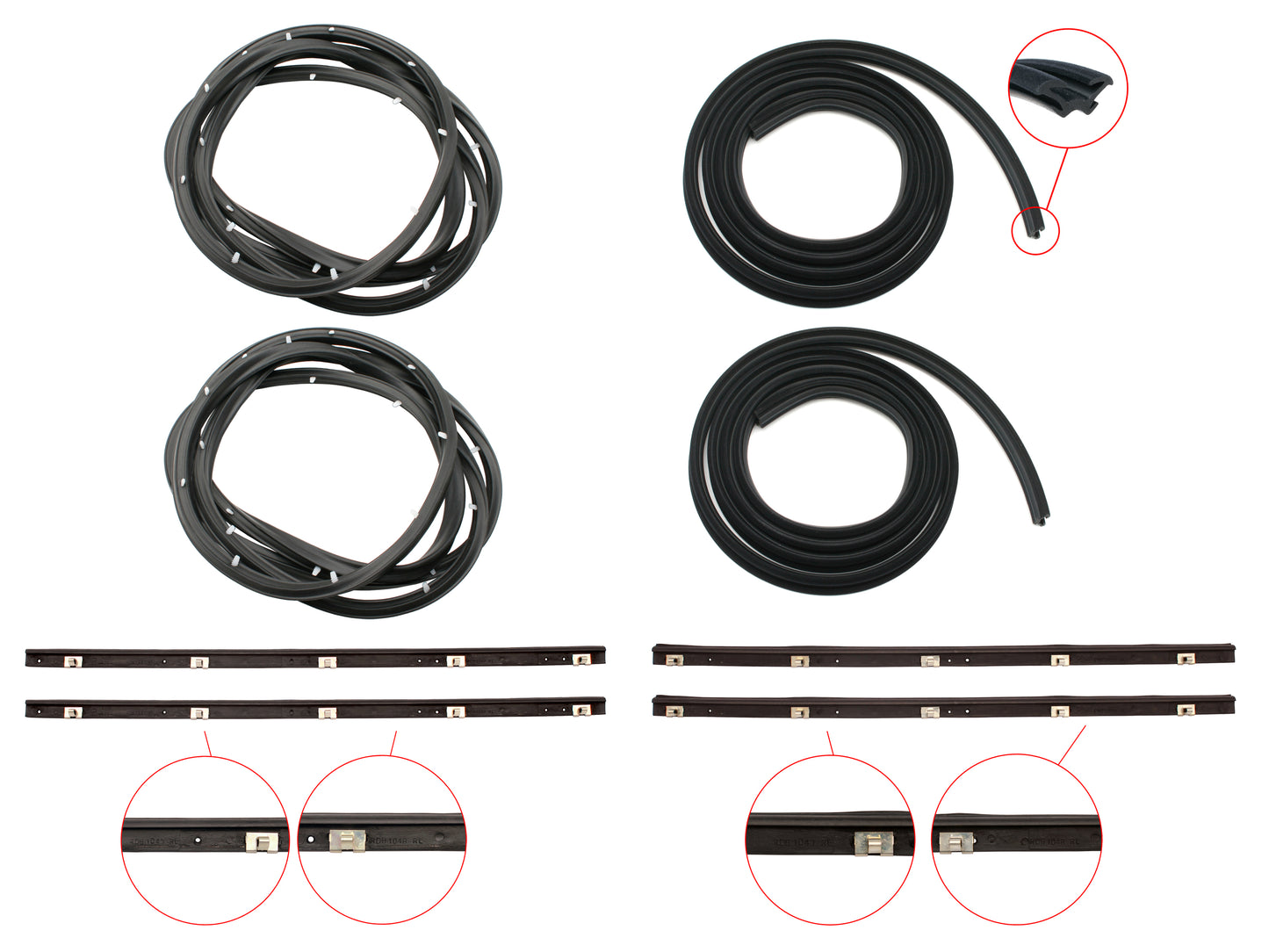 Door Rubber Kit HD HR Rear Wagon - DRKHD3