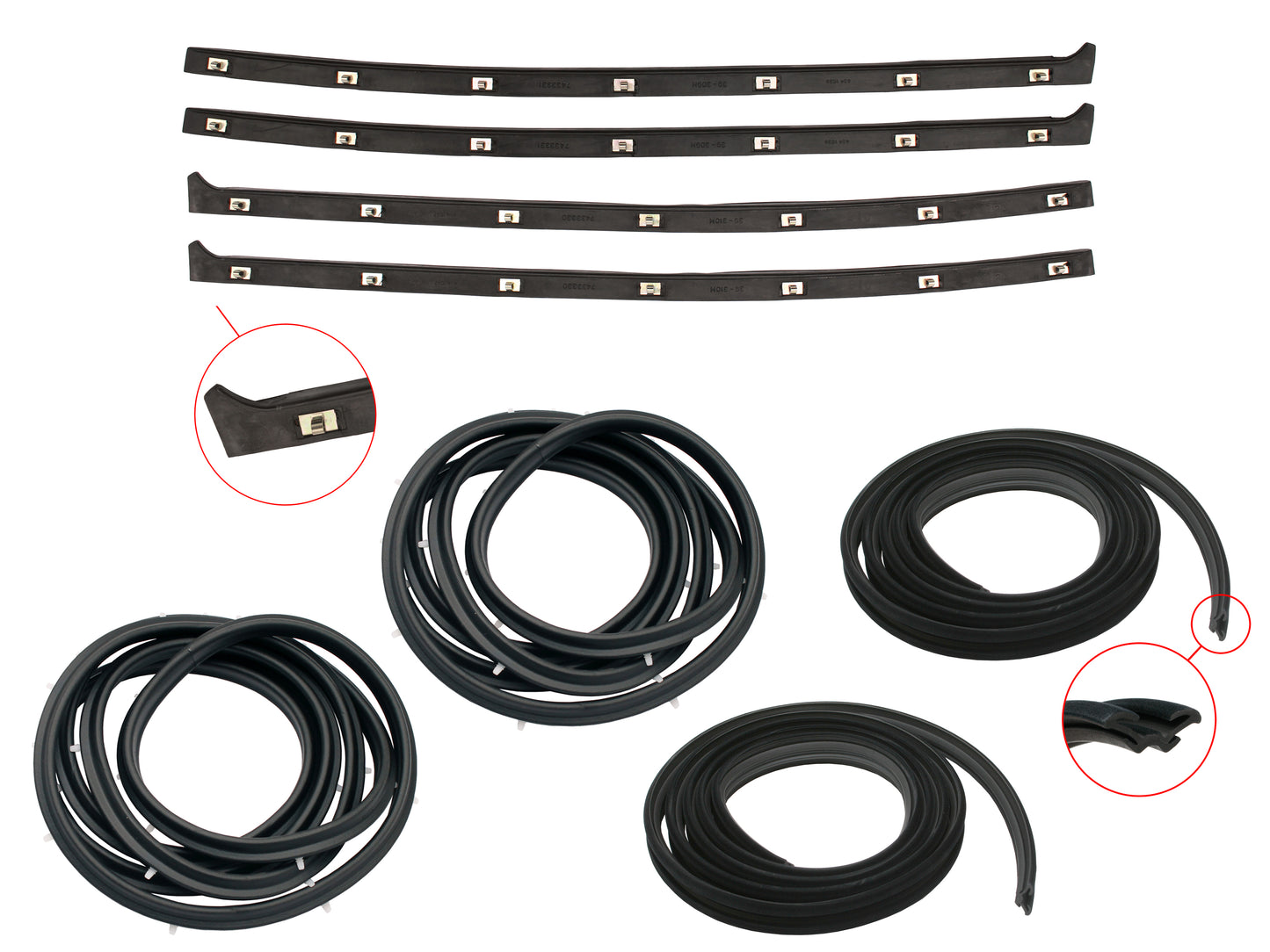 Door Rubber Kit HK HT HG Rear Sedan - DRKHK2