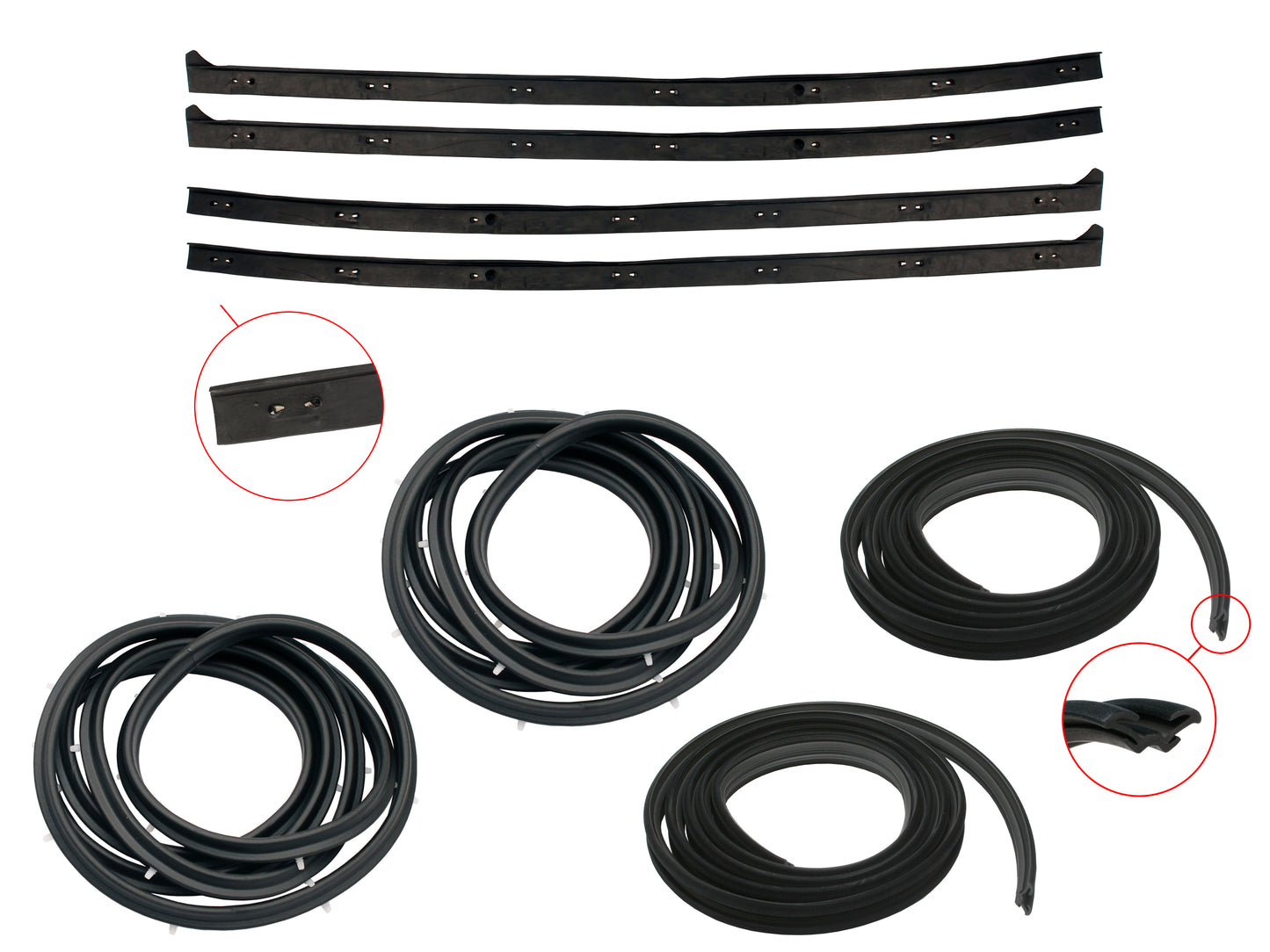 Door Rubber Kit HK HT HG Rear Sedan - DRKHK2