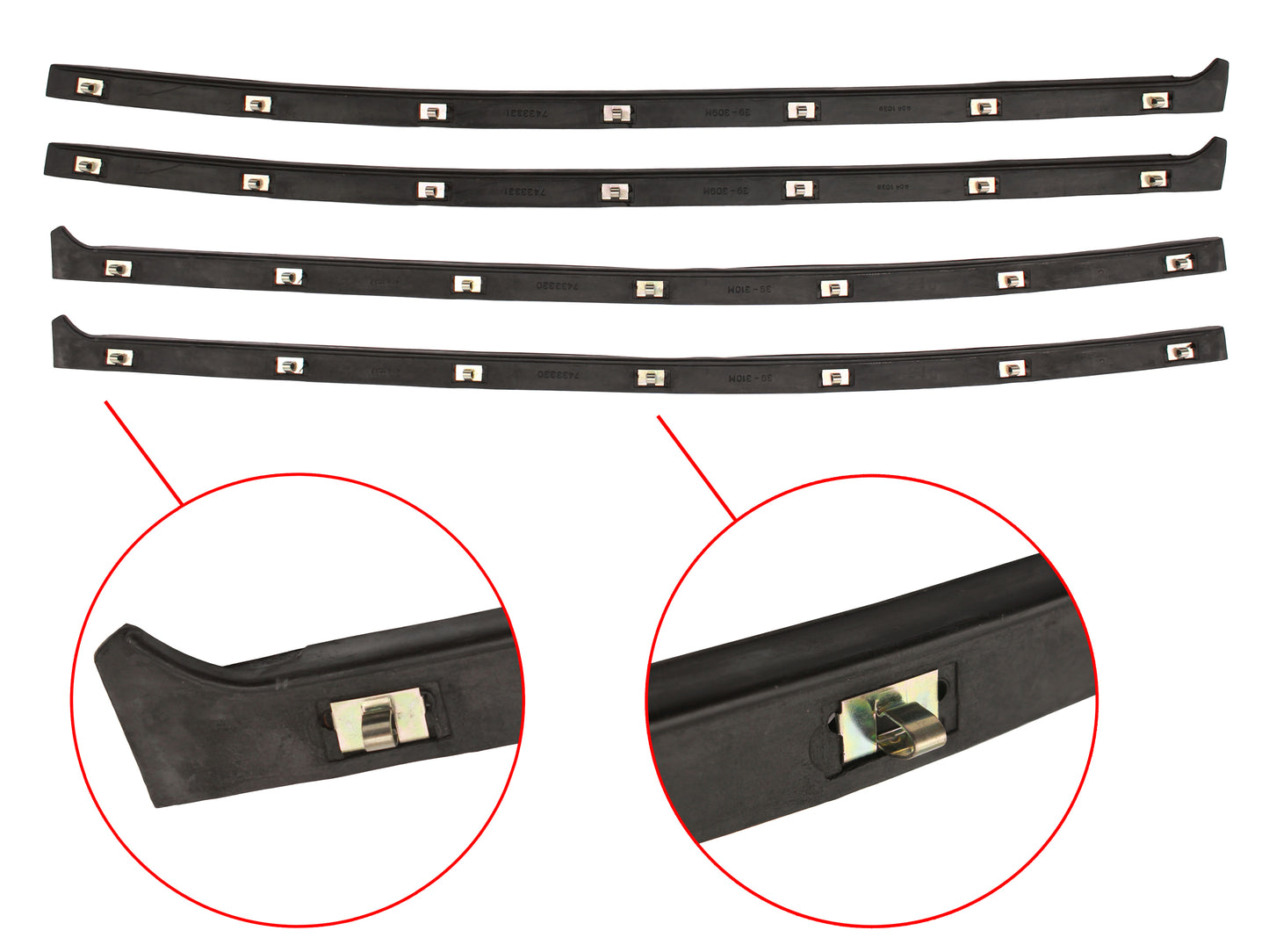 Door Rubber Kit HK HT HG Rear Sedan - DRKHK2