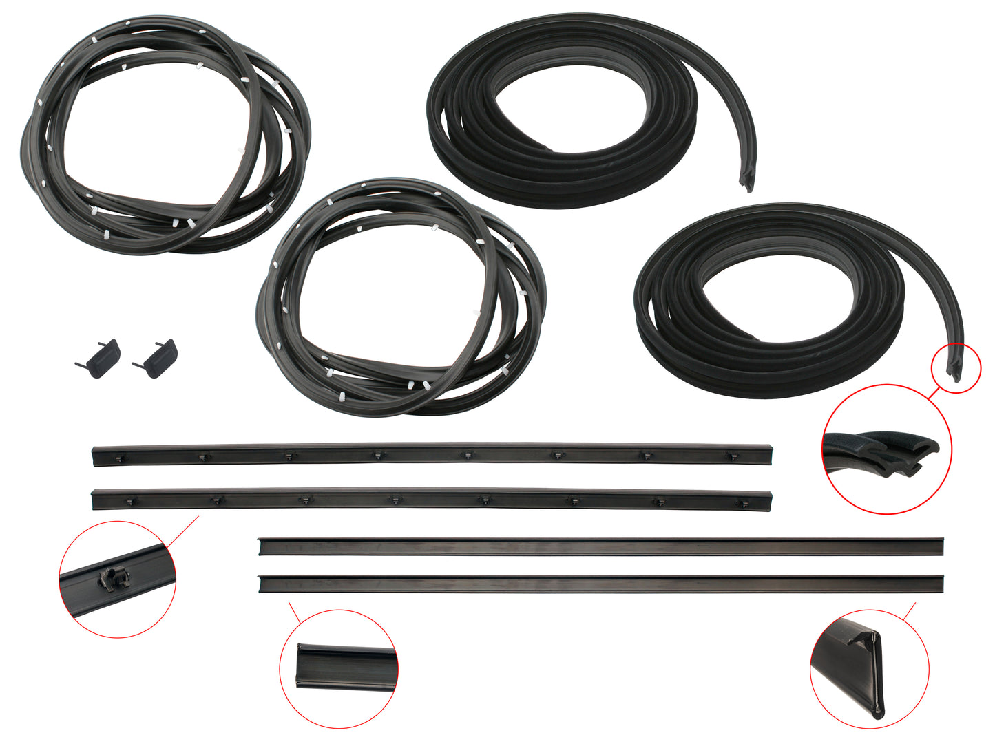 Door Rubber Kit HQ Front All Except Coupe - DRKHQ1