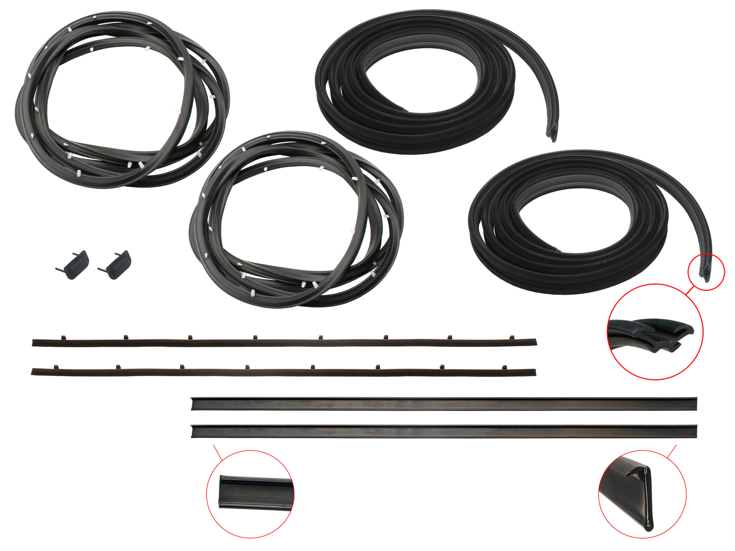 Door Rubber Kit HQ Front All Except Coupe - DRKHQ1