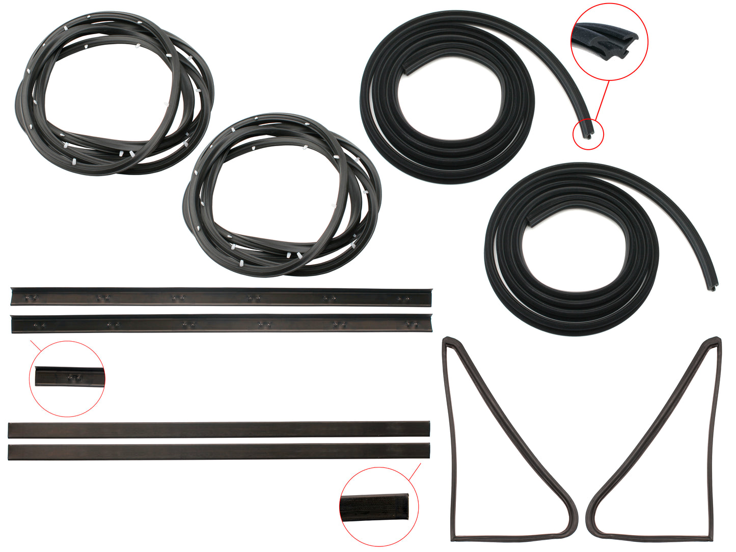 Door Rubber Kit HQ HJ HX HZ Rear Sedan - DRKHQ2