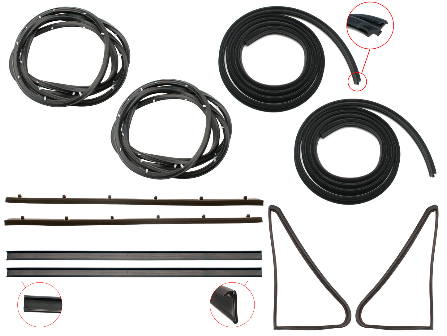 Door Rubber Kit HQ HJ HX HZ Rear Sedan - DRKHQ2