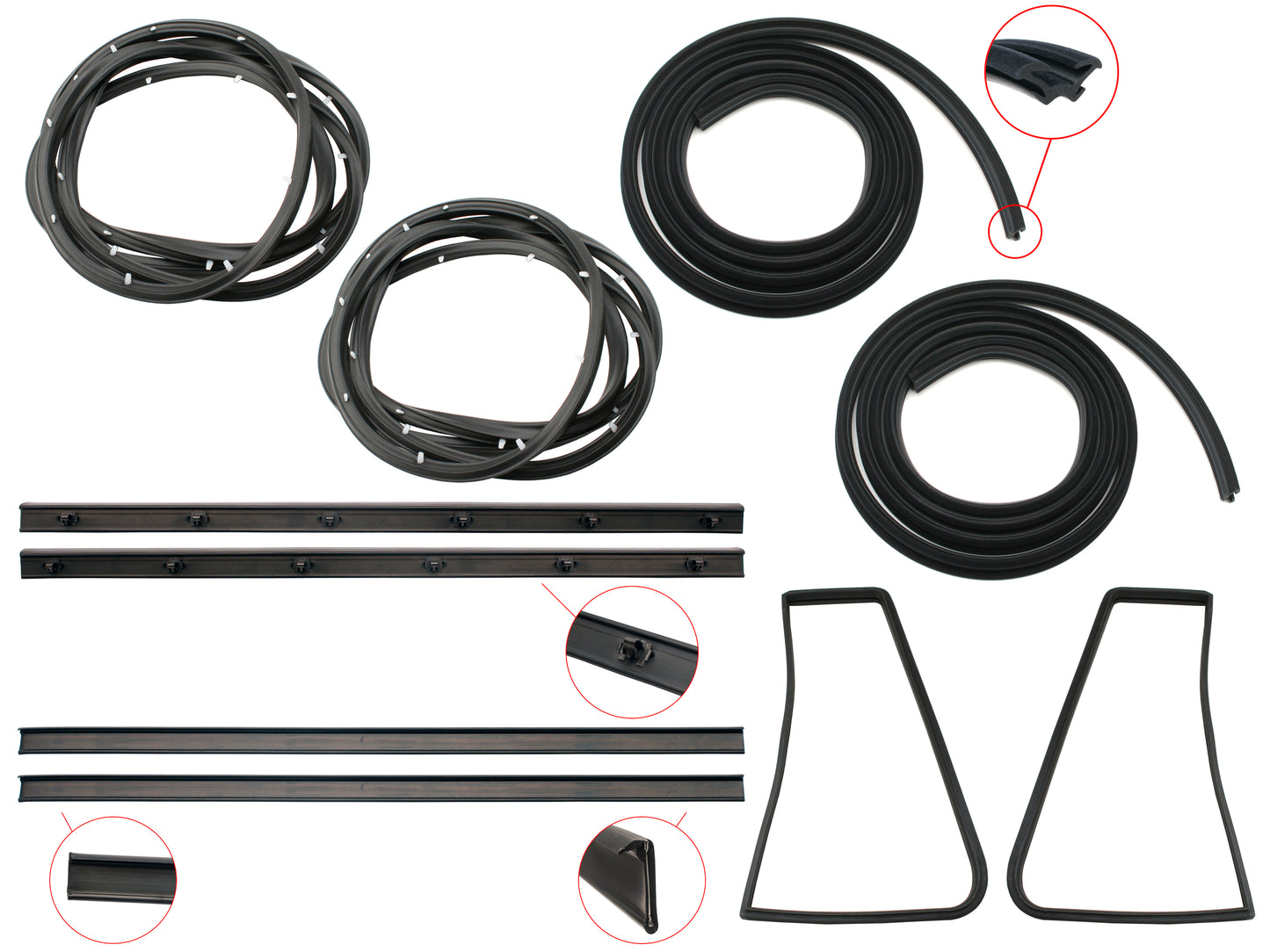 Door Rubber Kit HQ HJ HX HZ Rear Wagon - DRKHQ3