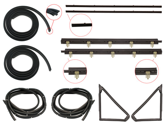 Door Rubber Kit LC LJ Front Sedan - DRKLC1