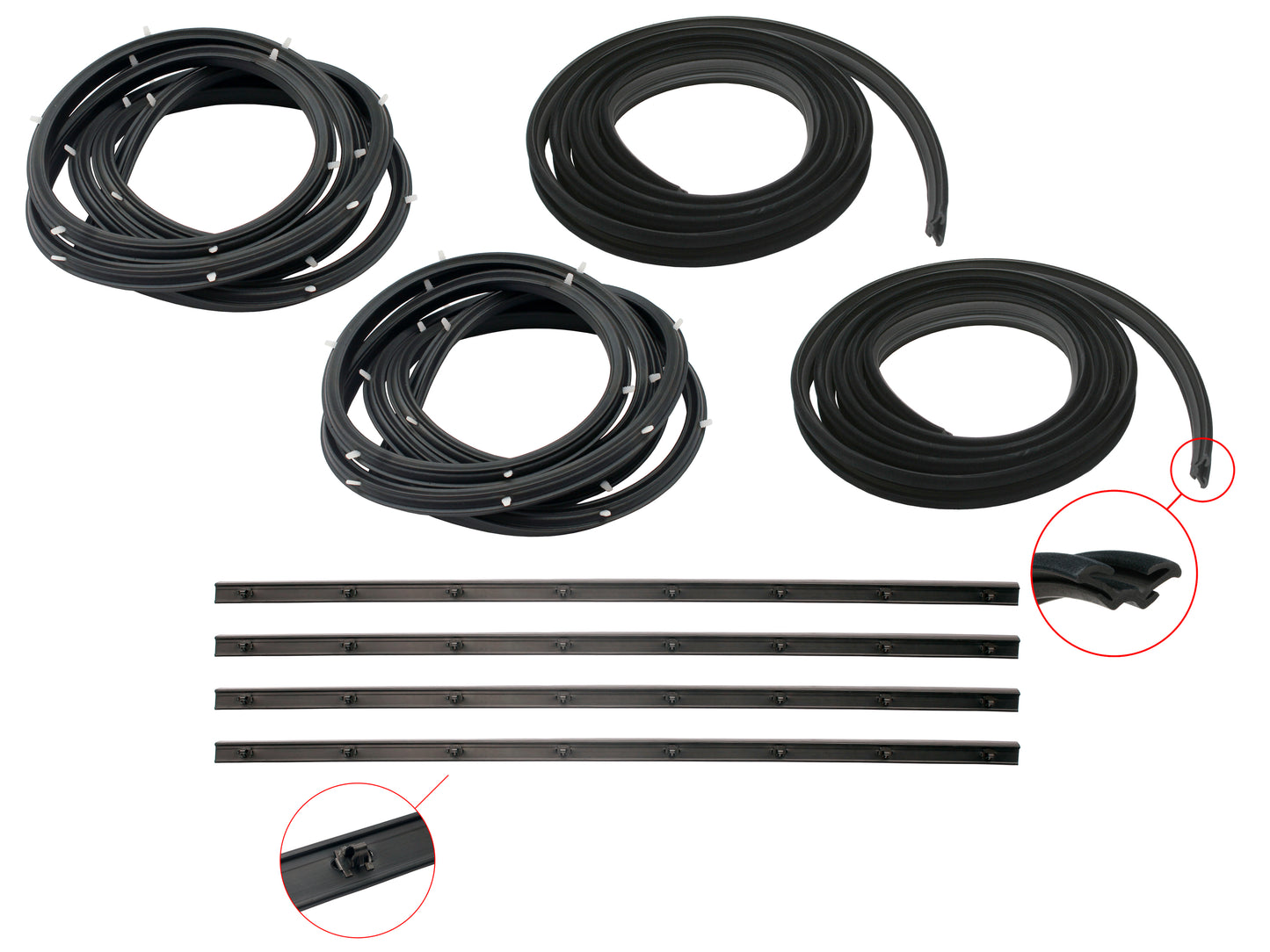Door Rubber Kit LH LX UC Front Sedan Except SL & SLR - DRKLH1