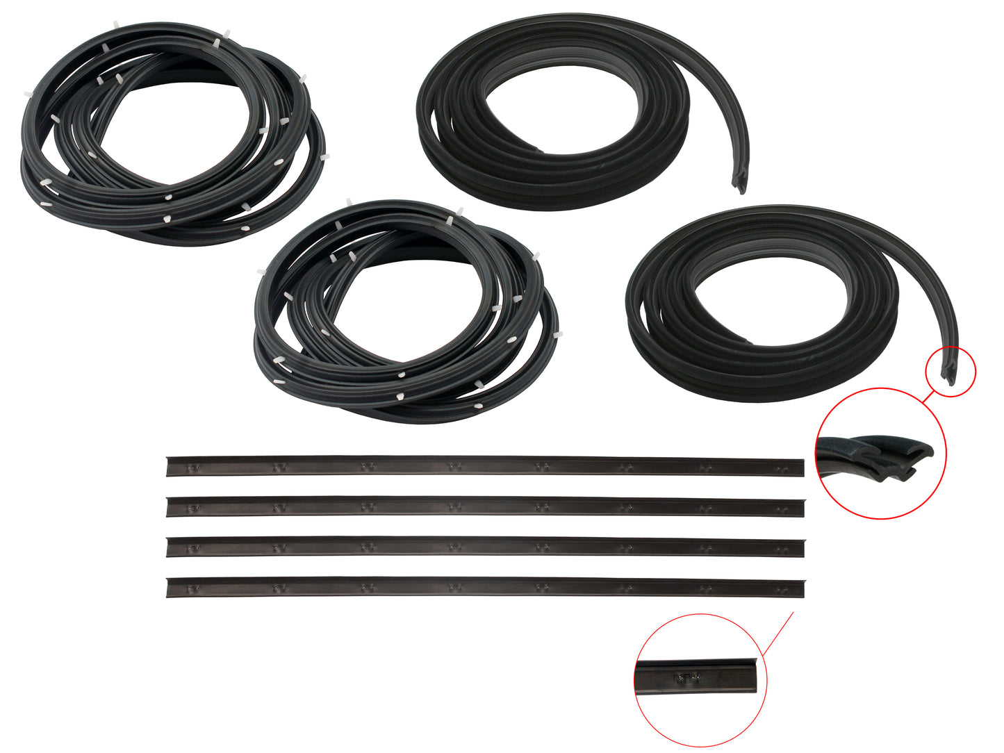 Door Rubber Kit LH LX UC Front Sedan Except SL & SLR - DRKLH1