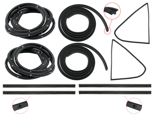 Door Rubber Kit LH LX UC Rear Sedan Except SL & SLR - DRKLH2