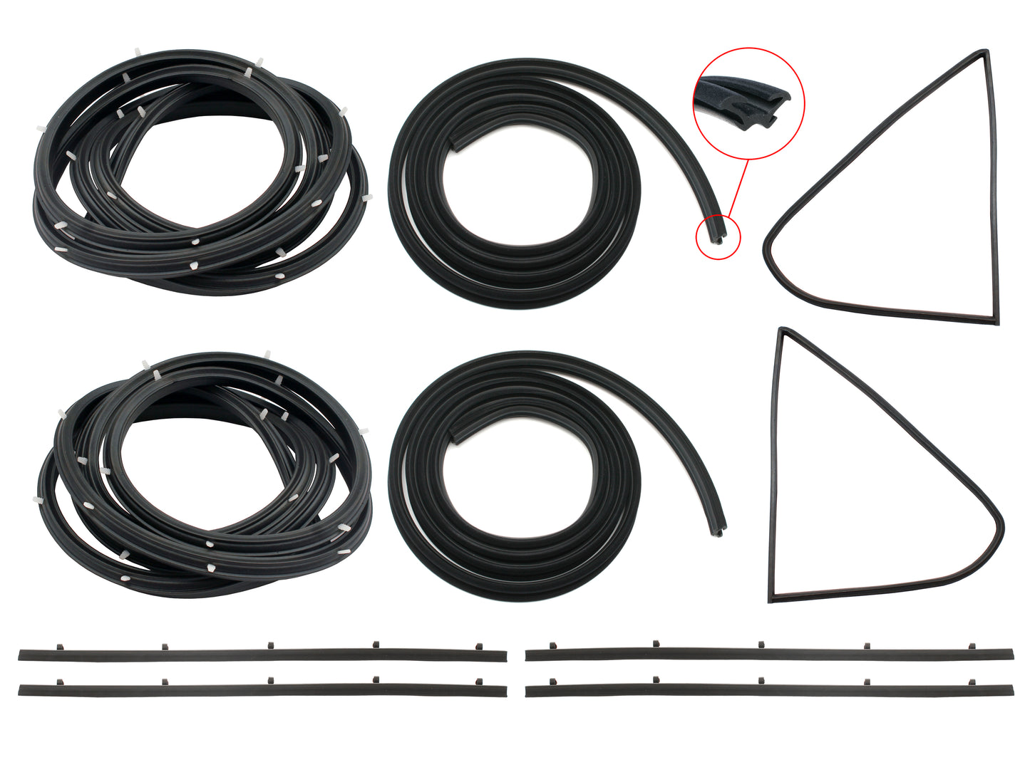 Door Rubber Kit LH LX UC Rear Sedan Except SL & SLR - DRKLH2