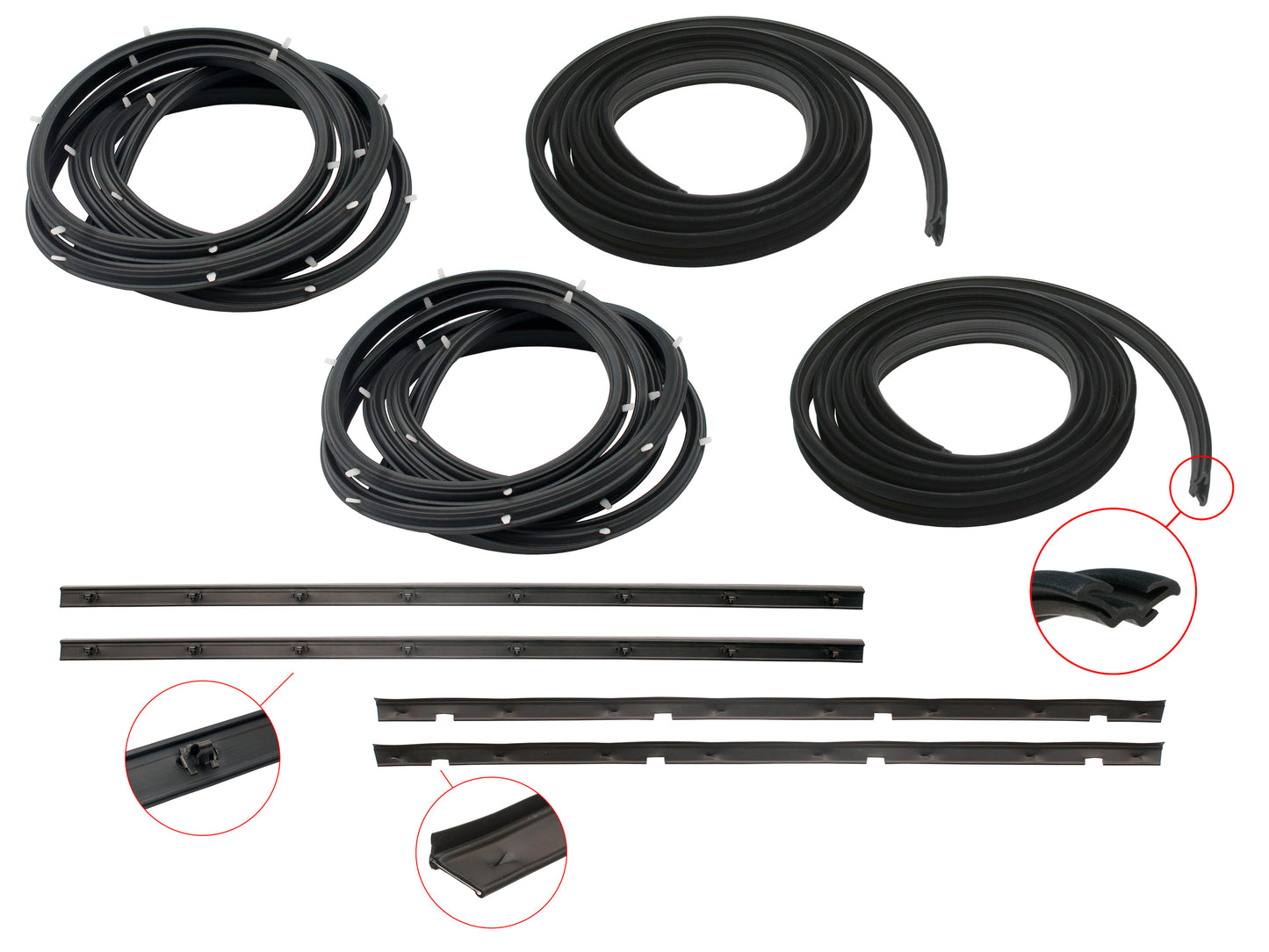 Door Rubber Kit LH LX UC Front Sedan SL & SLR - DRKLHSL1