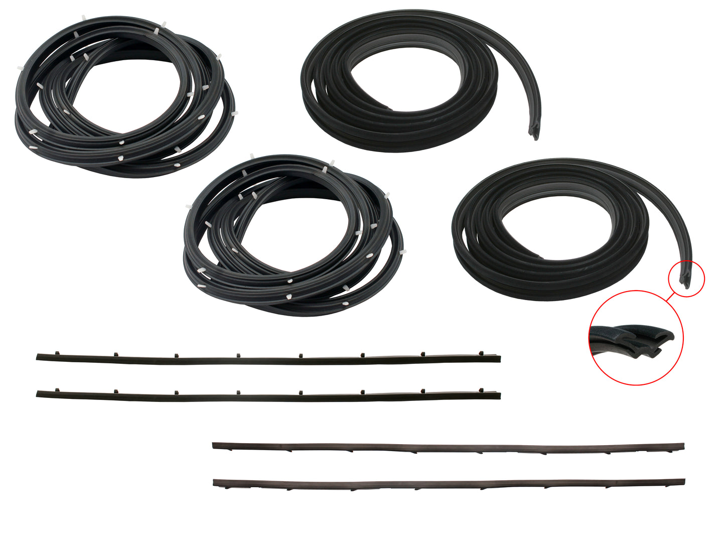 Door Rubber Kit LH LX UC Front Sedan SL & SLR - DRKLHSL1