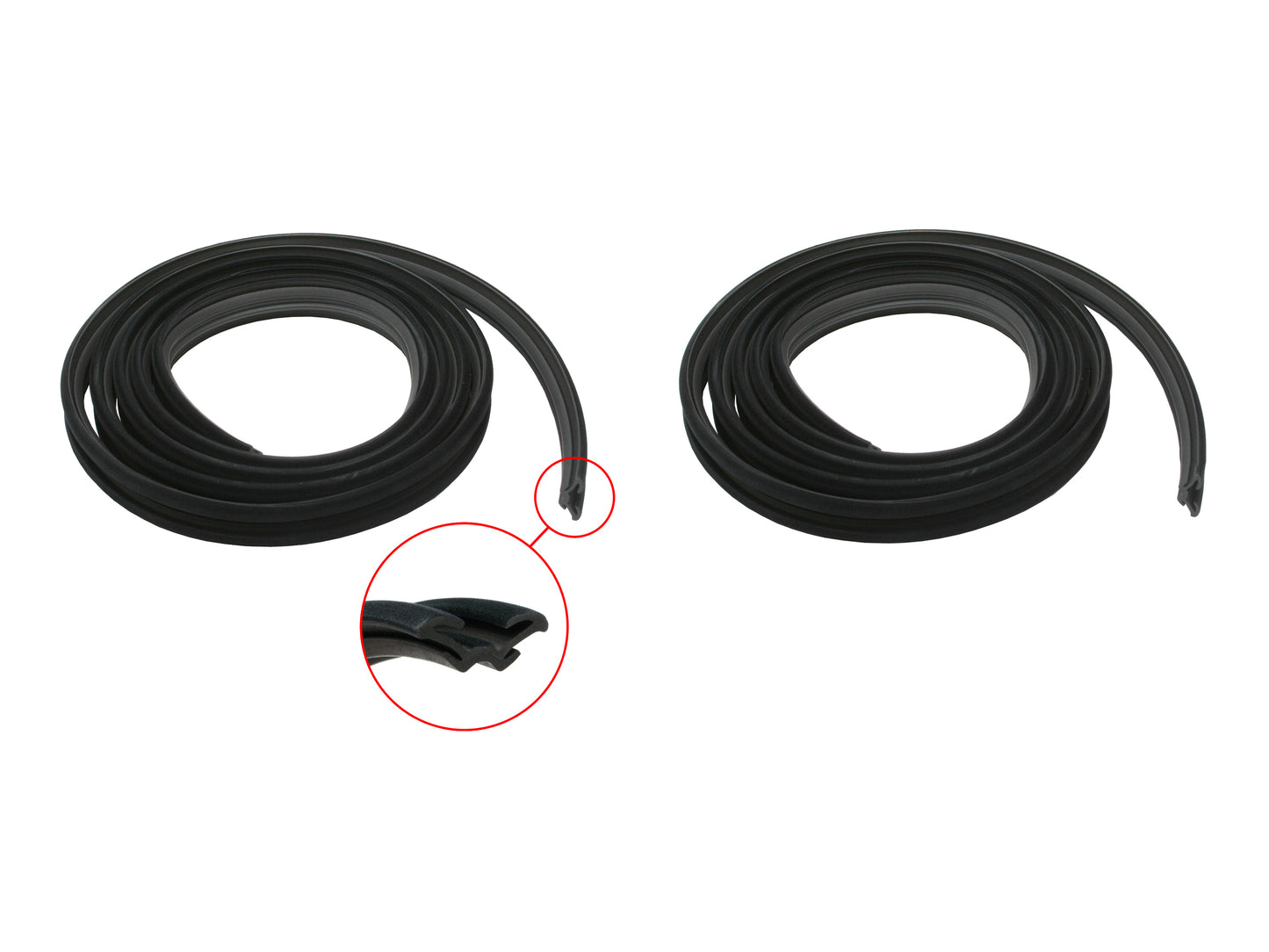 Door Rubber Kit HJ HX HZ WB Front All Except Coupe - DRKHJ1