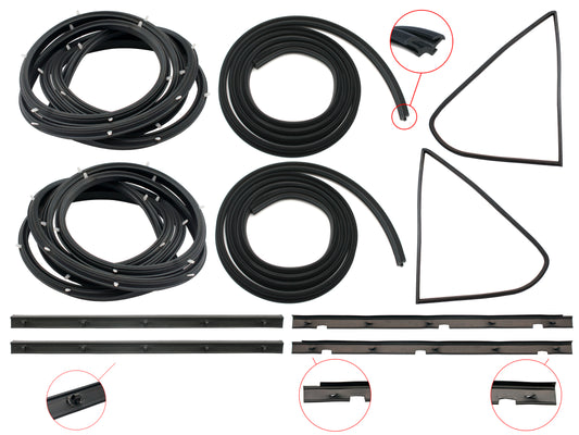 Door Rubber Kit LH LX UC Rear Sedan SL & SLR - DRKLHSL2