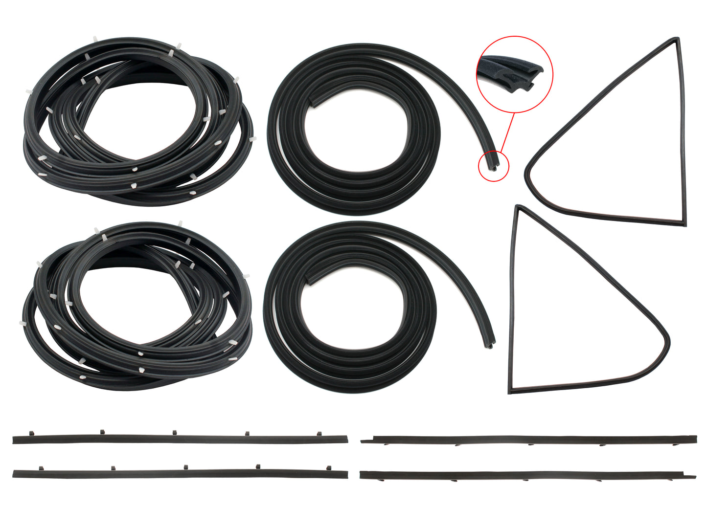 Door Rubber Kit LH LX UC Rear Sedan SL & SLR - DRKLHSL2