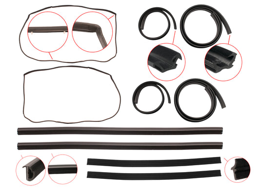 Door Rubber Kit VB VC VH Commodore Rear Sedan Exc SLE - DRKVB2