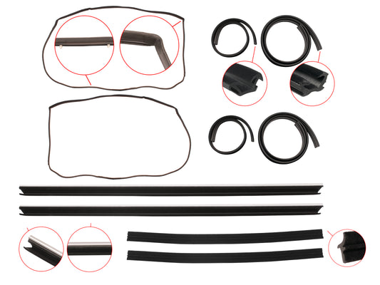 Door Rubber Kit VB VC VH Commodore Rear Sedan SLE - DRKVB5