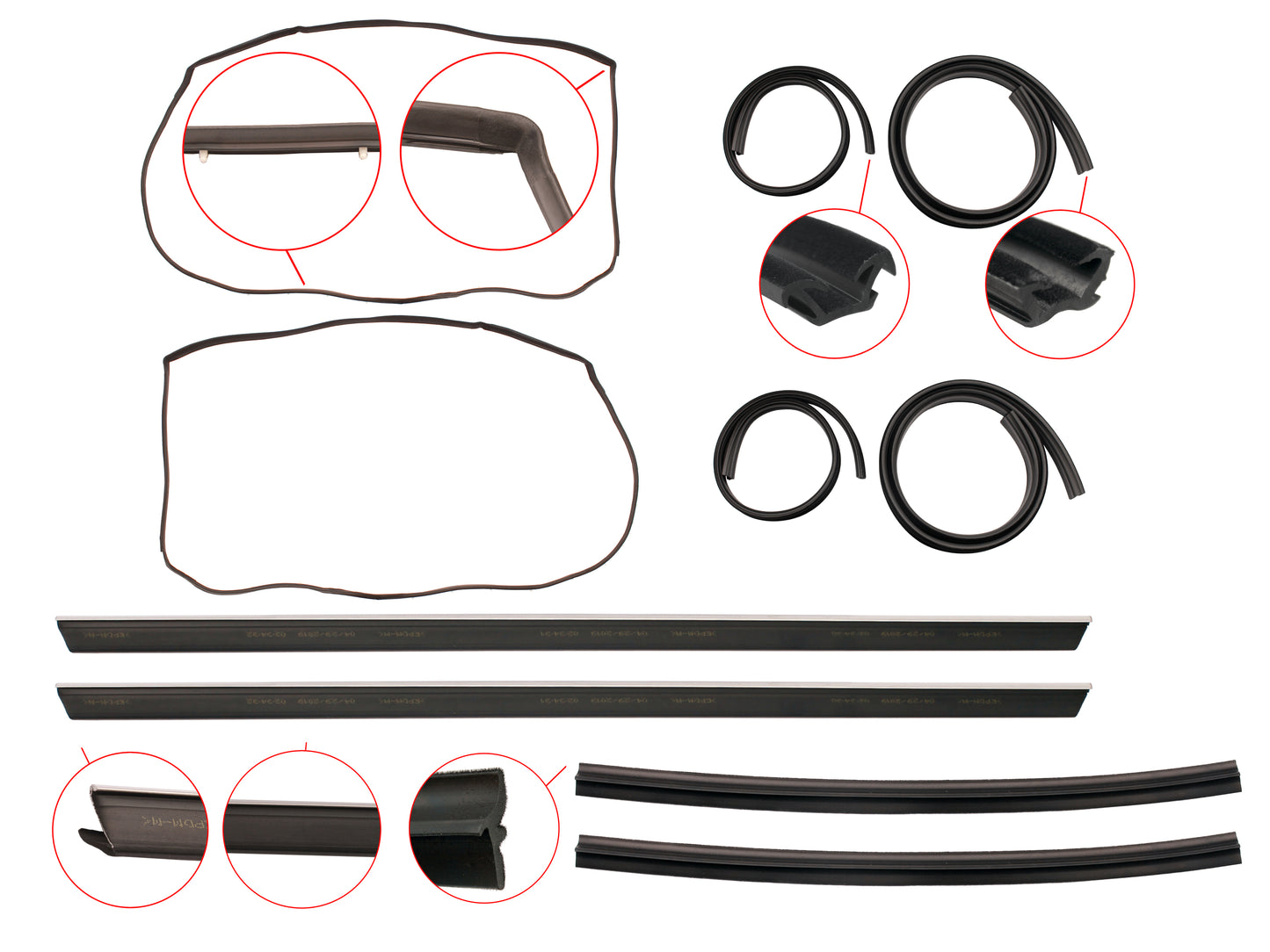 Door Rubber Kit VB VC VH Commodore Rear Sedan SLE - DRKVB5