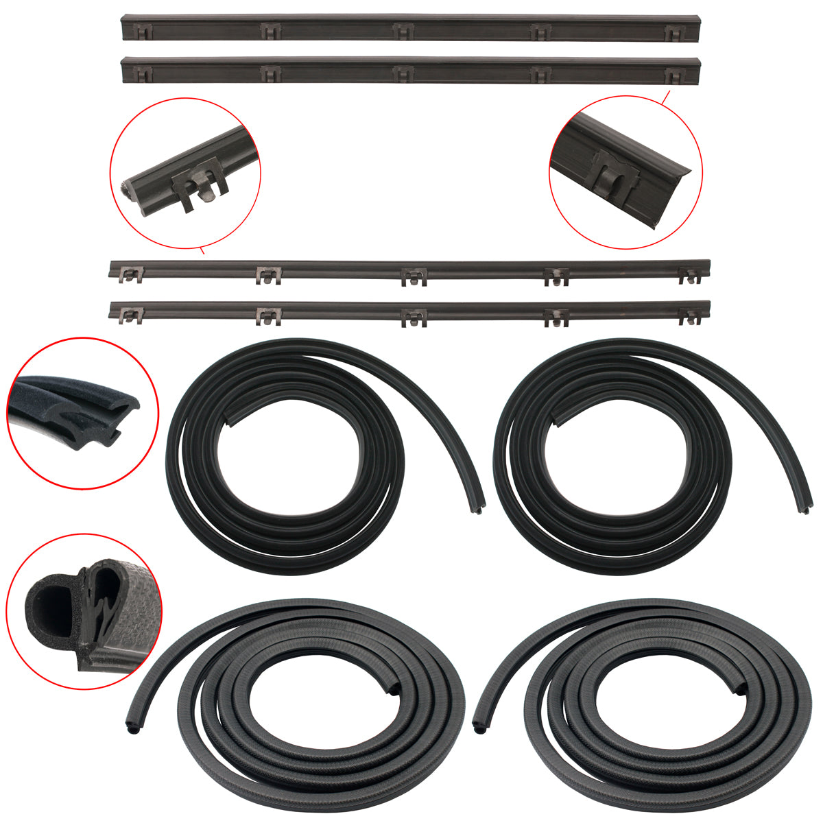 Door Rubber Kit Valiant VE-VG Front All Excluding VIP - DRKVEFG1