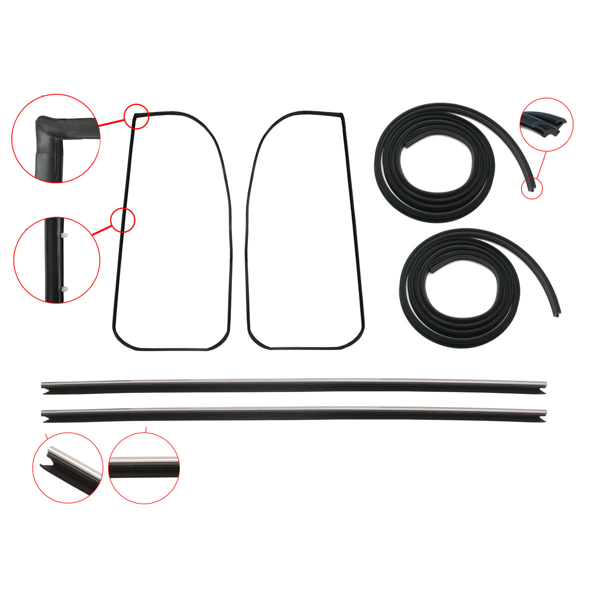 Door Rubber Kit VK VL Commodore Front Sedan/Wagon - DRKVK1