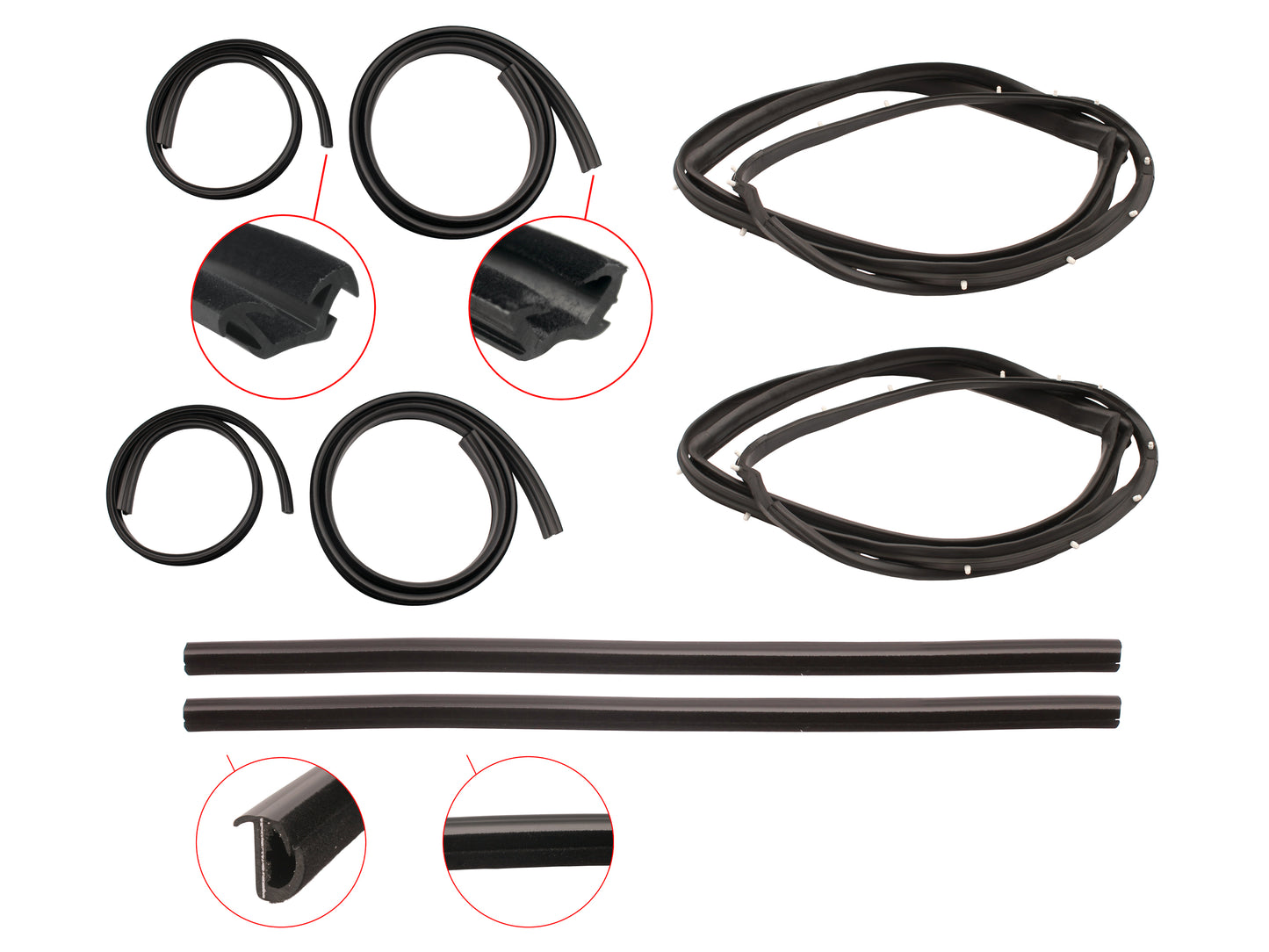 Door Rubber Kit VK VL Commodore Rear Sedan - DRKVK2