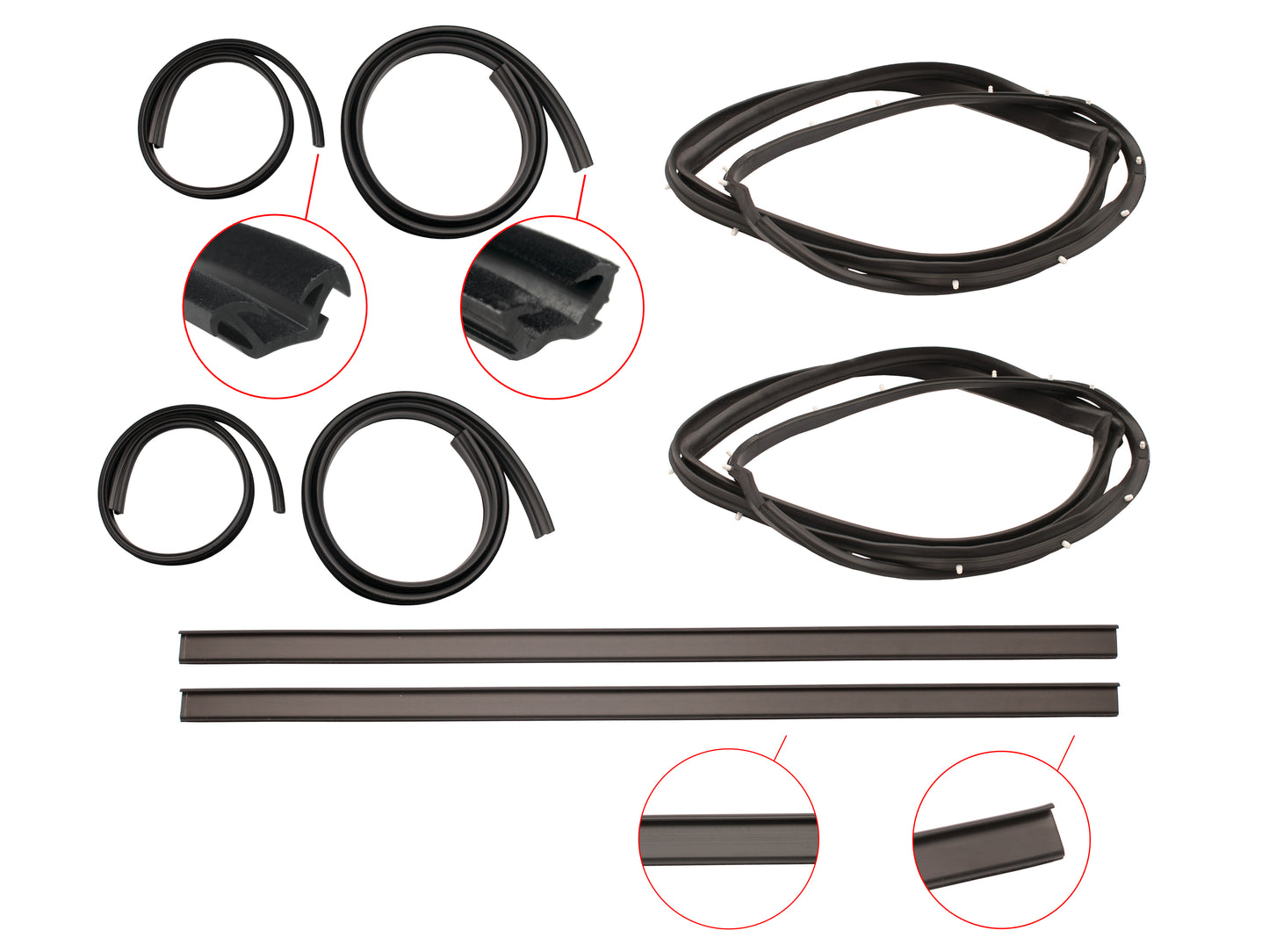 Door Rubber Kit VK VL Commodore Rear Sedan - DRKVK2