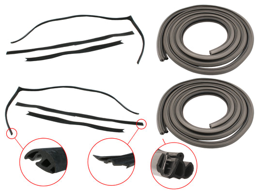 Door Rubber Kit VN VP VR VS Front Grey All - DRKVN1GR