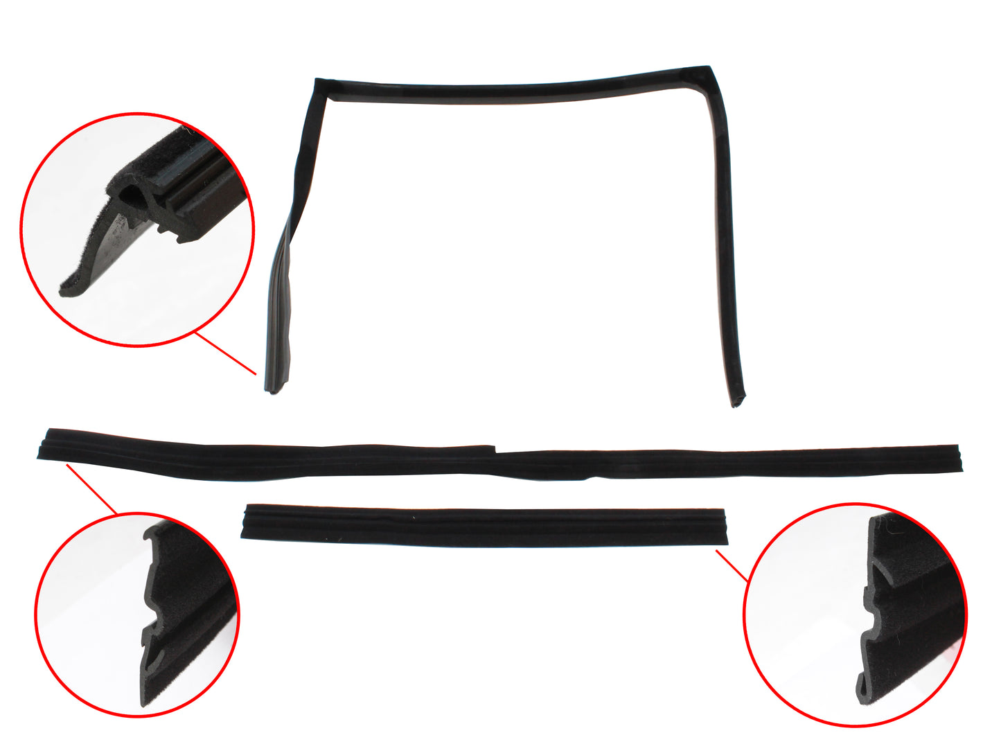 Door Rubber Kit VN VP VR VS Rear Sedan Wagon Grey - DRKVN2GR