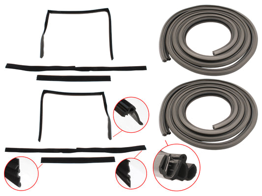 Door Rubber Kit VN VP VR VS Rear Sedan Wagon Grey - DRKVN2GR