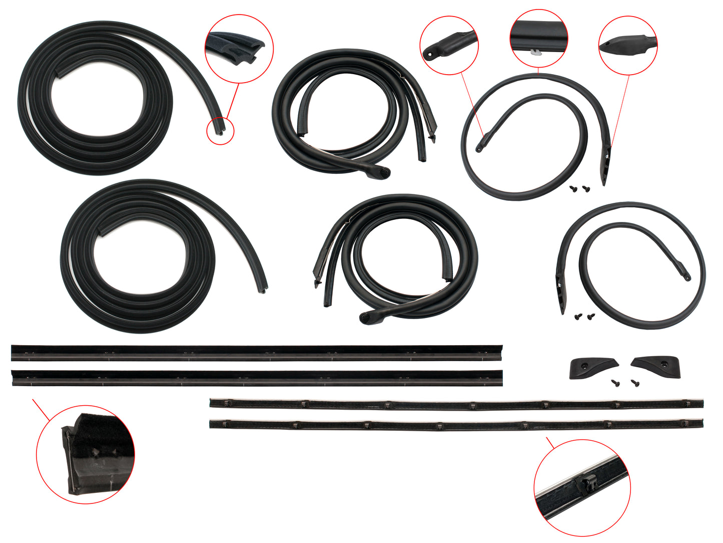 Door Rubber Kit XA ZF Front Sedan Wagon With Pinchweld - DRKXA3