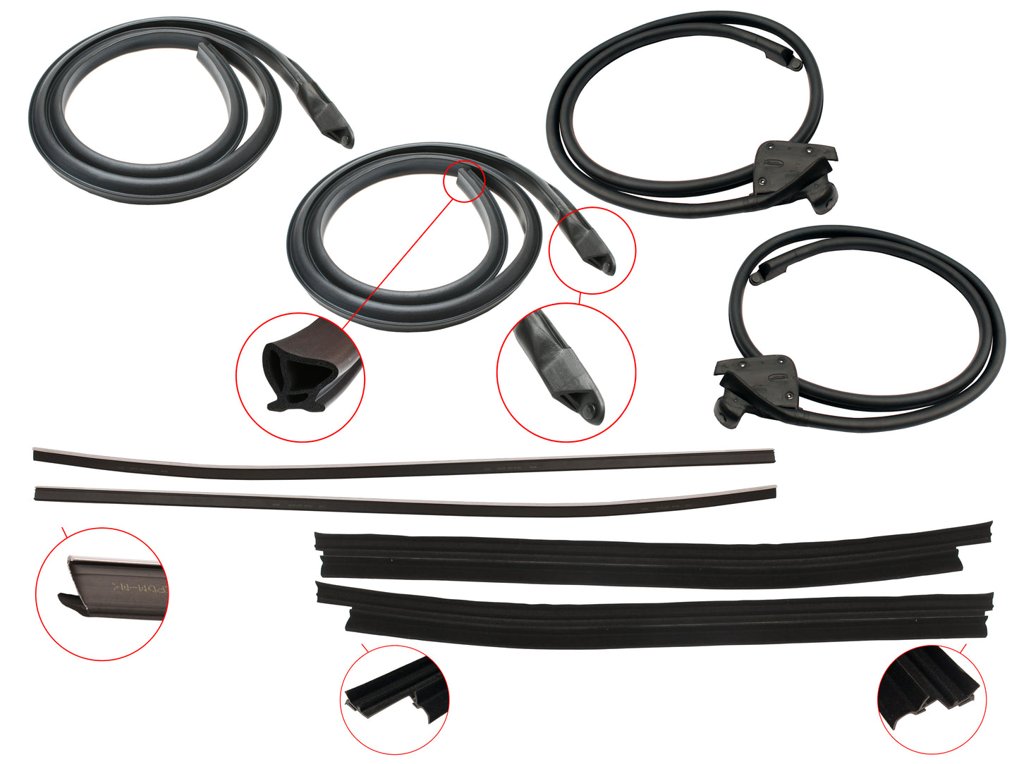 Door Rubber Kit XA XB XC Coupe - DRKXA5