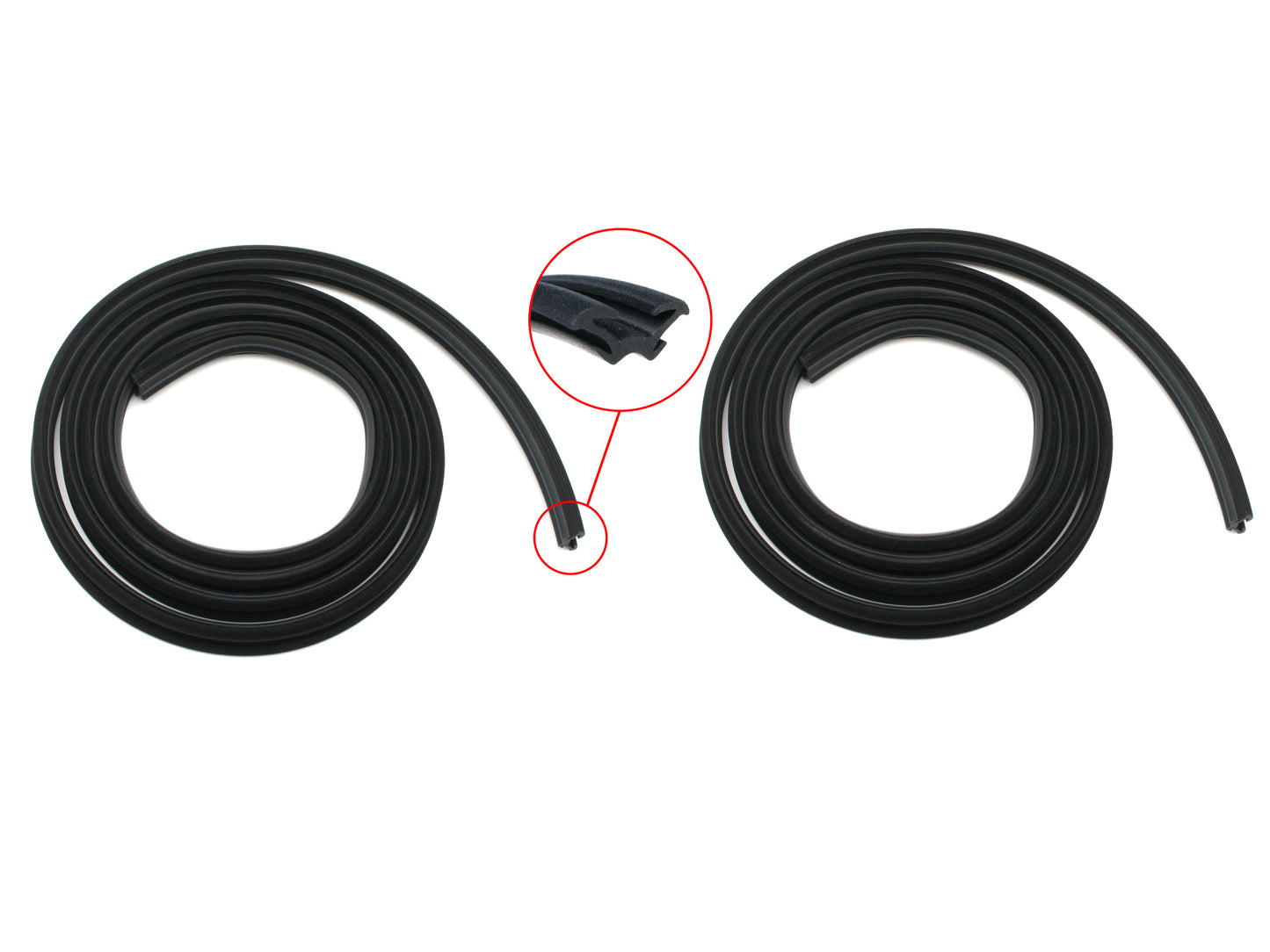 Door Rubber Kit XC ZH Front Sedan Wagon With Pinchweld - DRKXC3