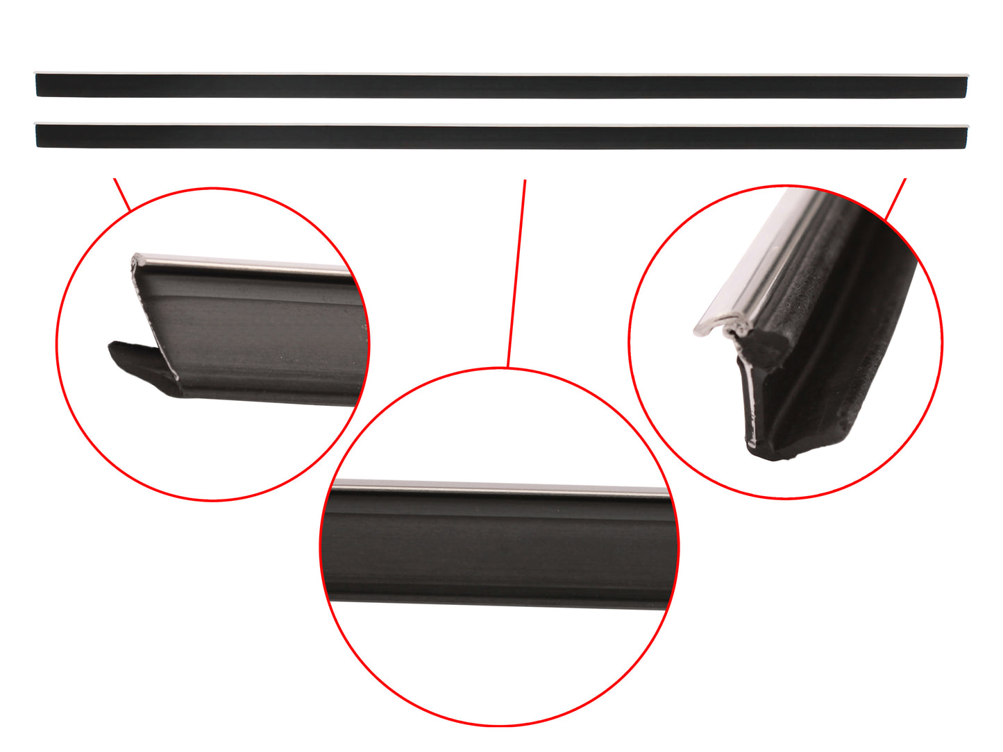 Door Rubber Kit XC ZH Front Sedan Wagon No Pinchweld - DRKXC1