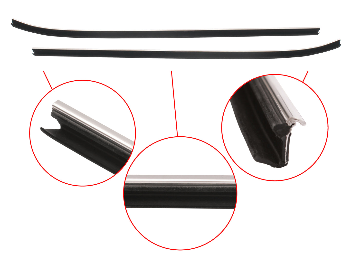 Door Rubber Kit XC ZH Rear Sedan Wagon With Pinchweld - DRKXC4