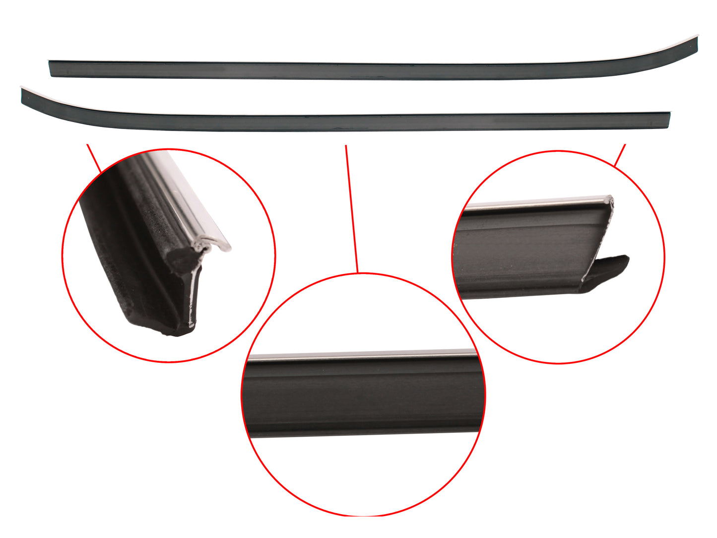 Door Rubber Kit XC ZH Rear Sedan Wagon With Pinchweld - DRKXC4