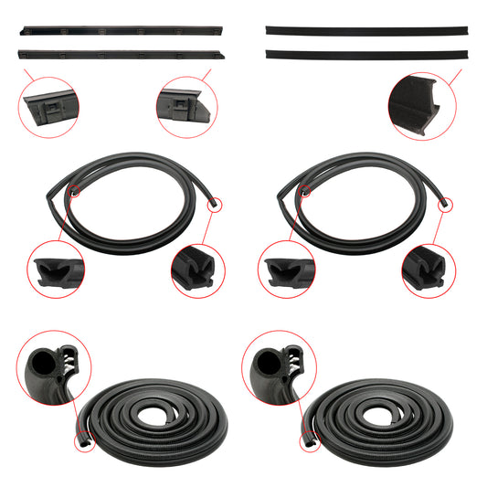 Door Rubber Kit XD XE XF ZJ-ZL FC-FE Front All - DRKXD1