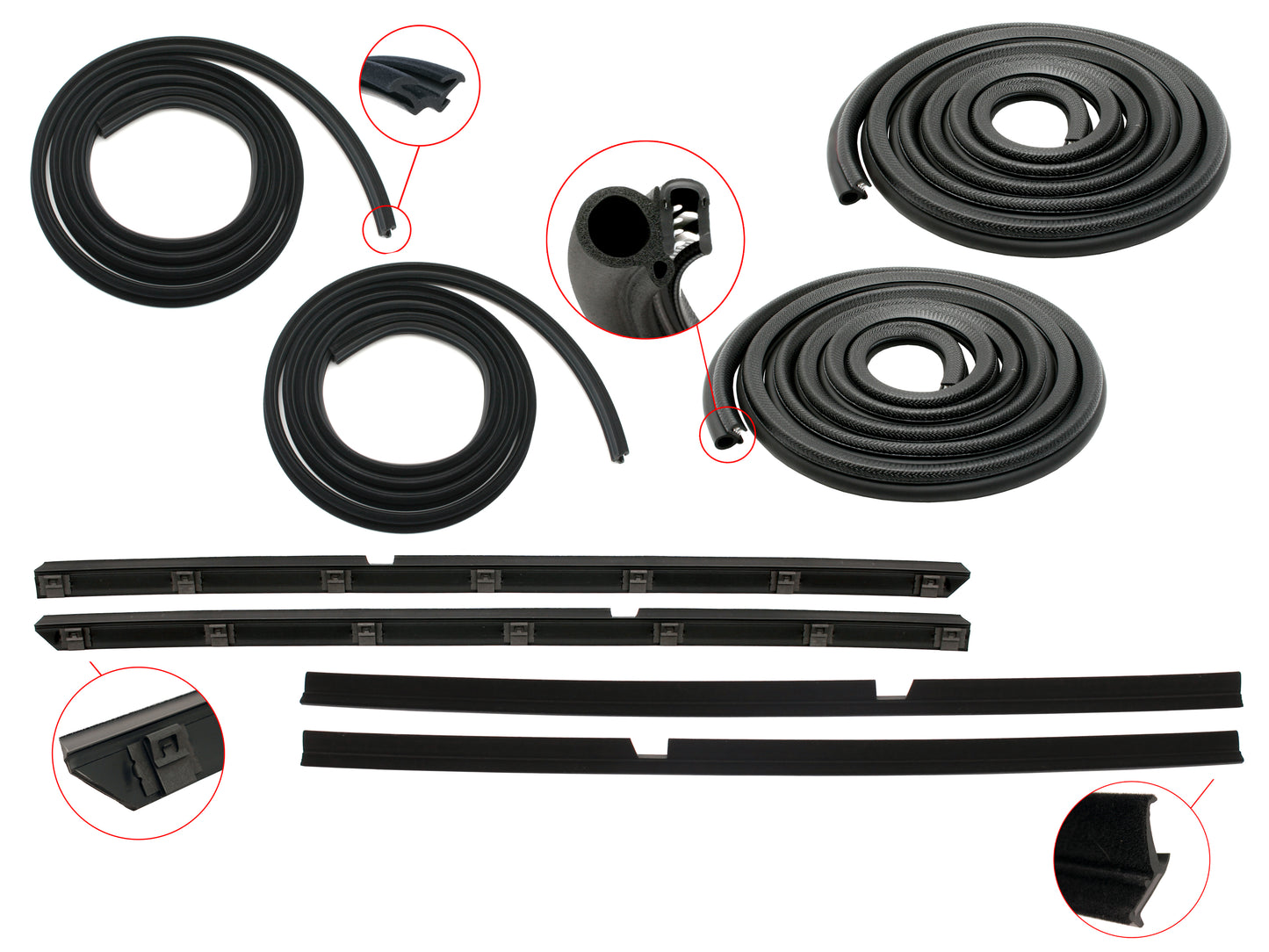 Door Rubber Kit XD XE XF ZJ-ZL FC-FE Rear Sedan Wag - DRKXD2