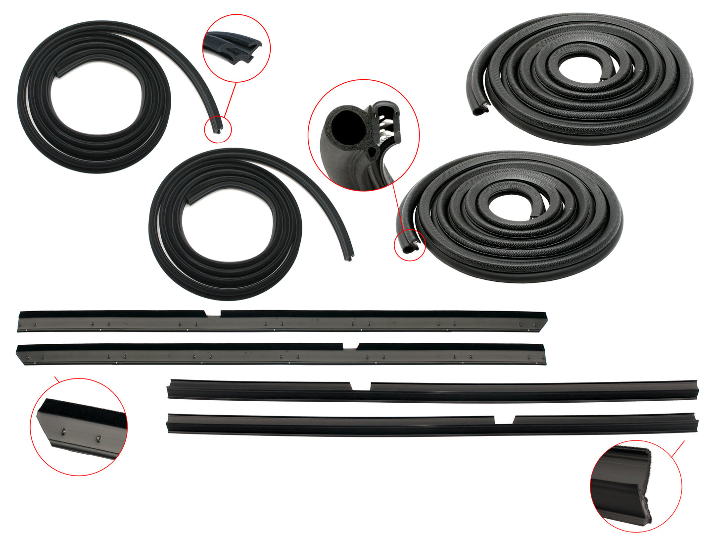 Door Rubber Kit XD XE XF ZJ-ZL FC-FE Rear Sedan Wag - DRKXD2