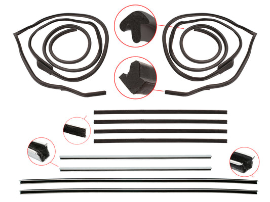 Door Rubber Kit XK XL Front All - DRKXKL1
