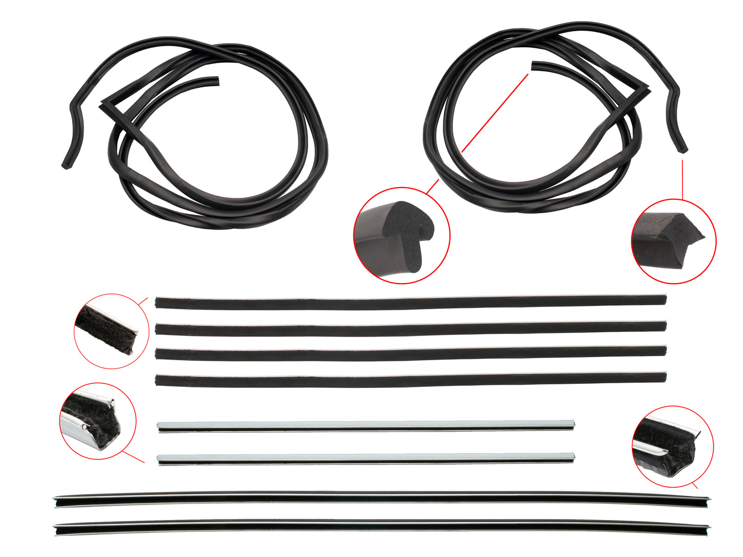 Door Rubber Kit XK XL Rear Sedan - DRKXKL2